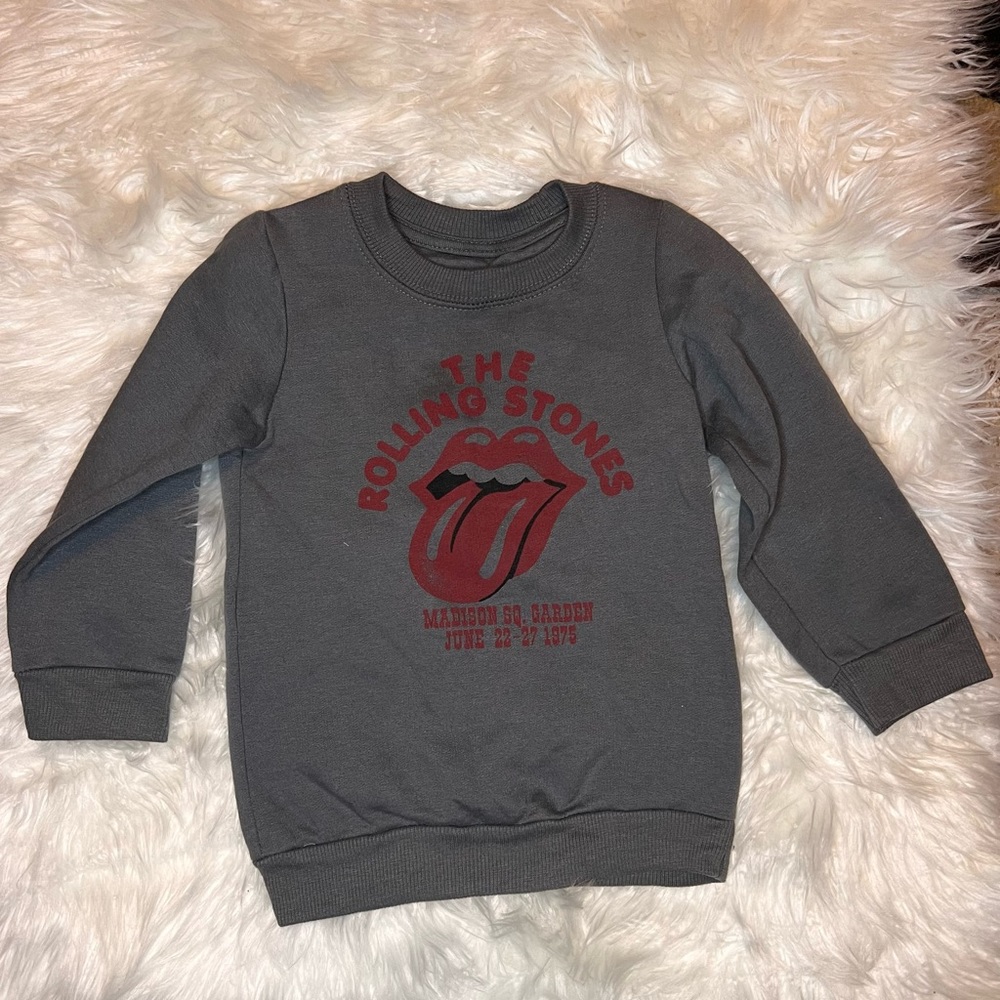 Toddler boy size 4T Rolling Stones grey and red sweatshirt excellent condition